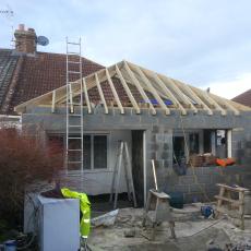 small rear extension in progress