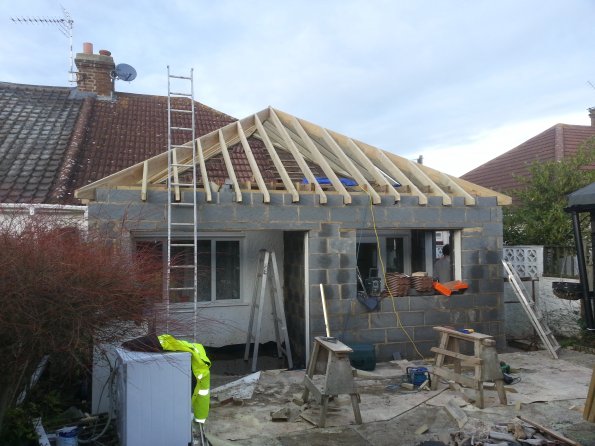 small rear extension in progress