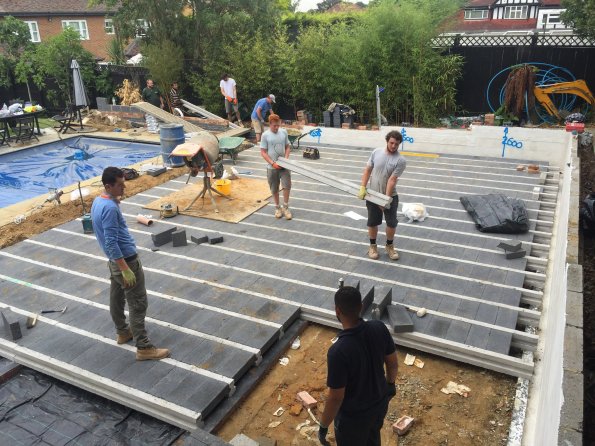 INSTALLATION OF BLOCK AND BEAM FLOOR