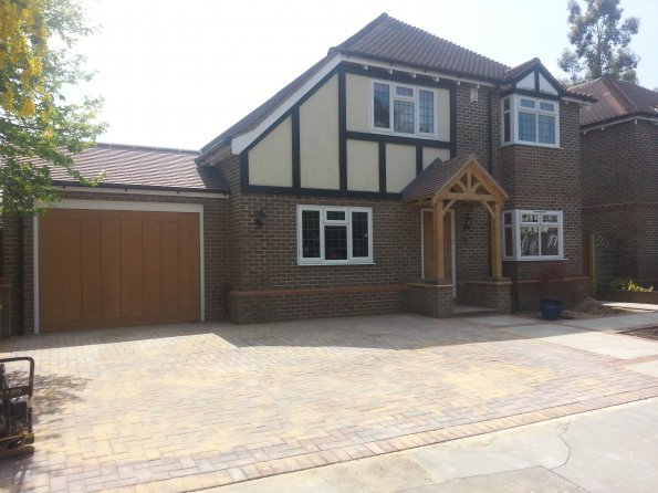 Garage conversion / side rear extension/ oak porch in Biockley