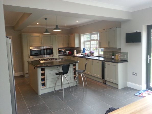 bexleyheath internal view of extension and kitchen fit